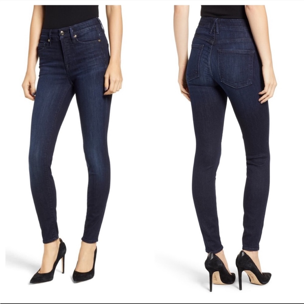 Like New! Good American “Good Legs” High Rise Blue 224 Skinny Jeans- Size 4/27